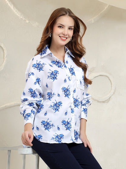 LONGLINE LINEN SHIRT