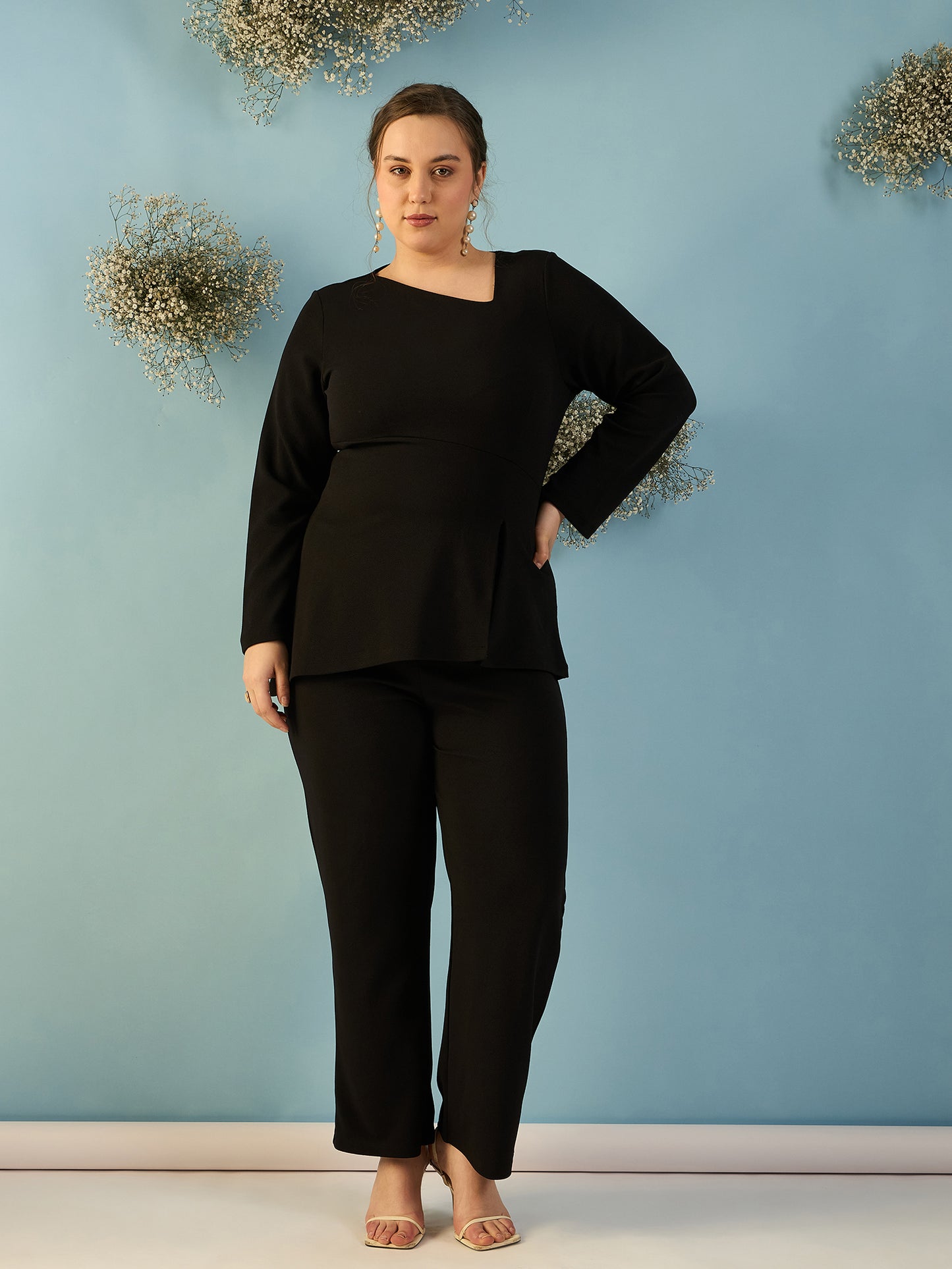 Asymmetrical Neck Co-ord Set