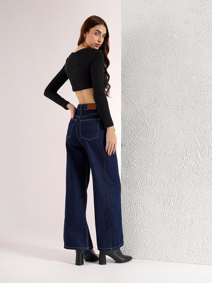 HIGH RISE WIDE LEG JEANS