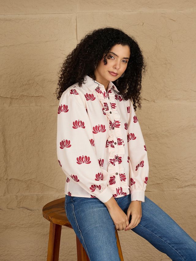 Long Sleeve Frill Shirt