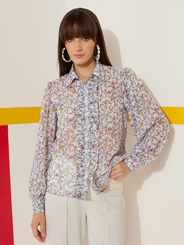 Long Sleeve Frill Shirt