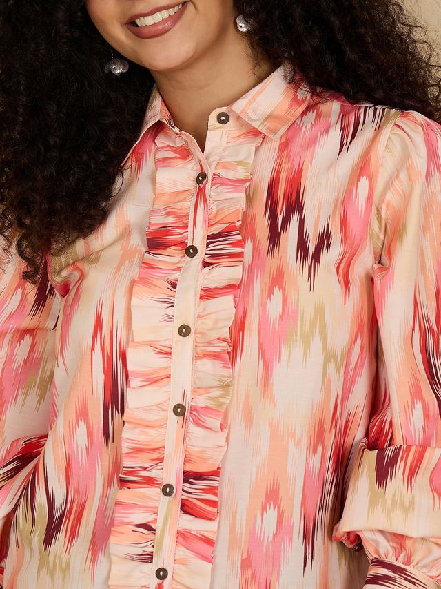 Long Sleeve Frill Shirt