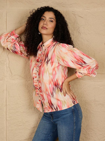 Long Sleeve Frill Shirt