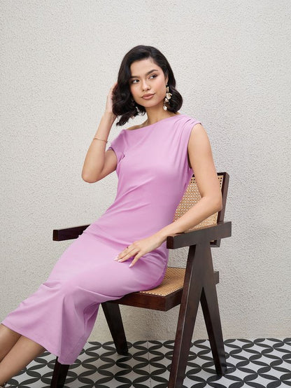 ONE SHOULDER NECKLINE DRESS