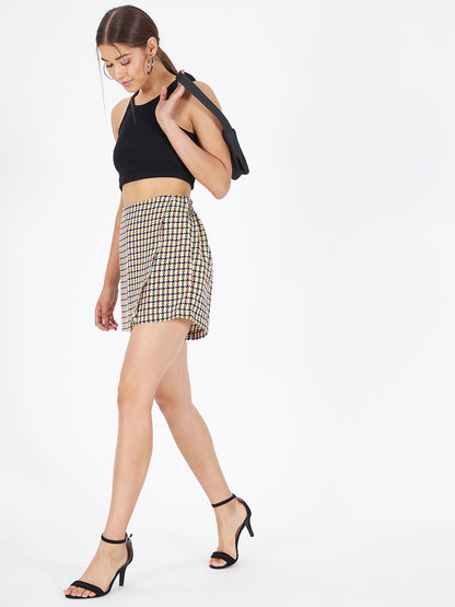 Printed Crepe Wrap Around Shorts