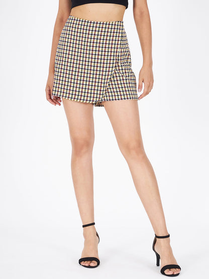 Printed Crepe Wrap Around Shorts