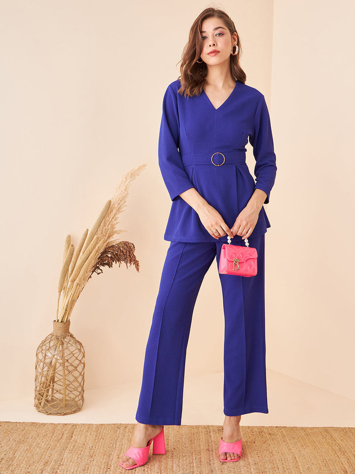 Solid Peplum Co-ords