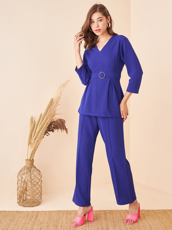 Solid Peplum Co-ords