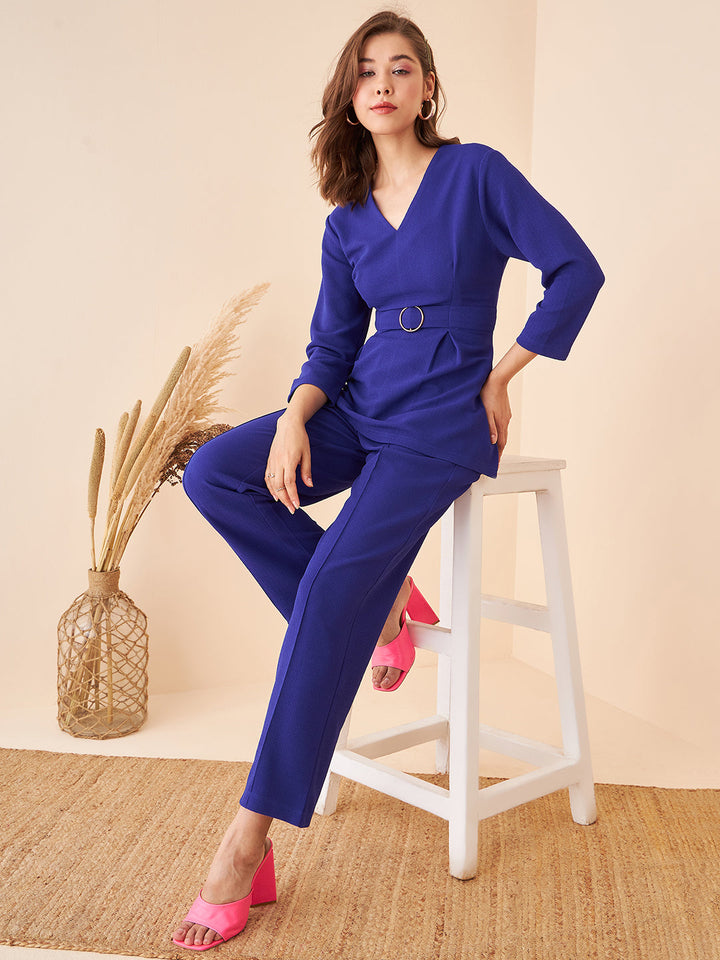 Solid Peplum Co-ords