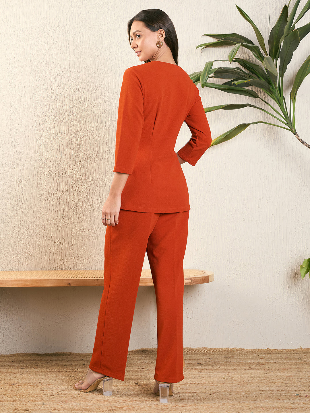 Solid Peplum Co-ords