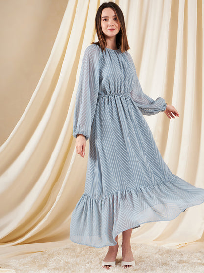 Self Design Tie-Knot Maxi Dress