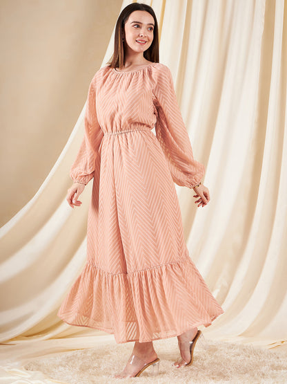 Self Design Tie-Knot Maxi Dress