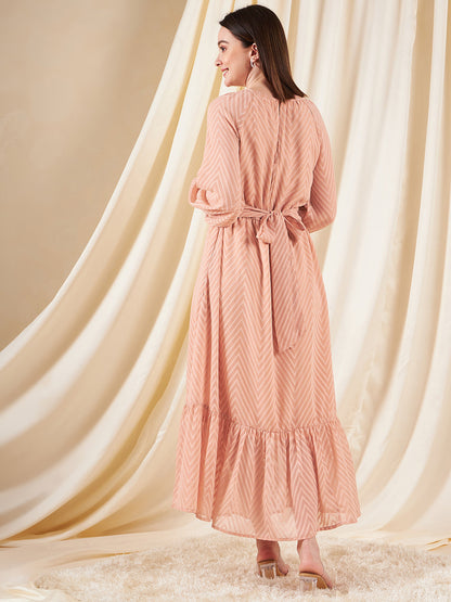 Self Design Tie-Knot Maxi Dress