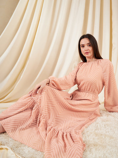 Self Design Tie-Knot Maxi Dress