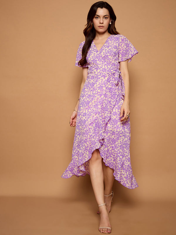 V-Neck Wrap Dress