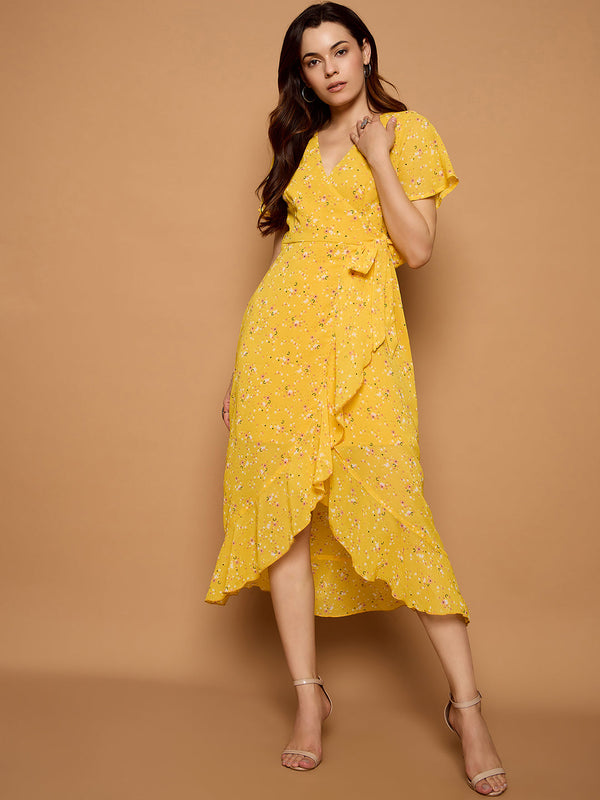 V-Neck Wrap Dress