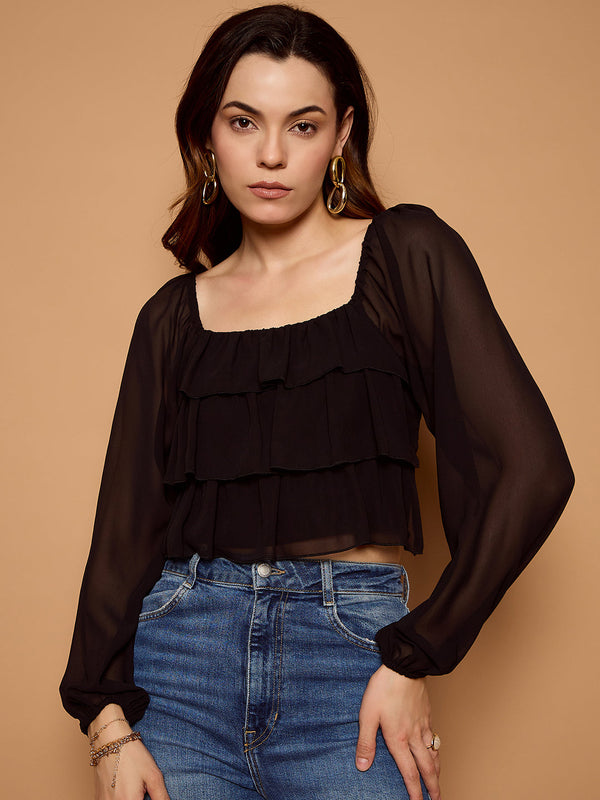 Ruffle Crop Top