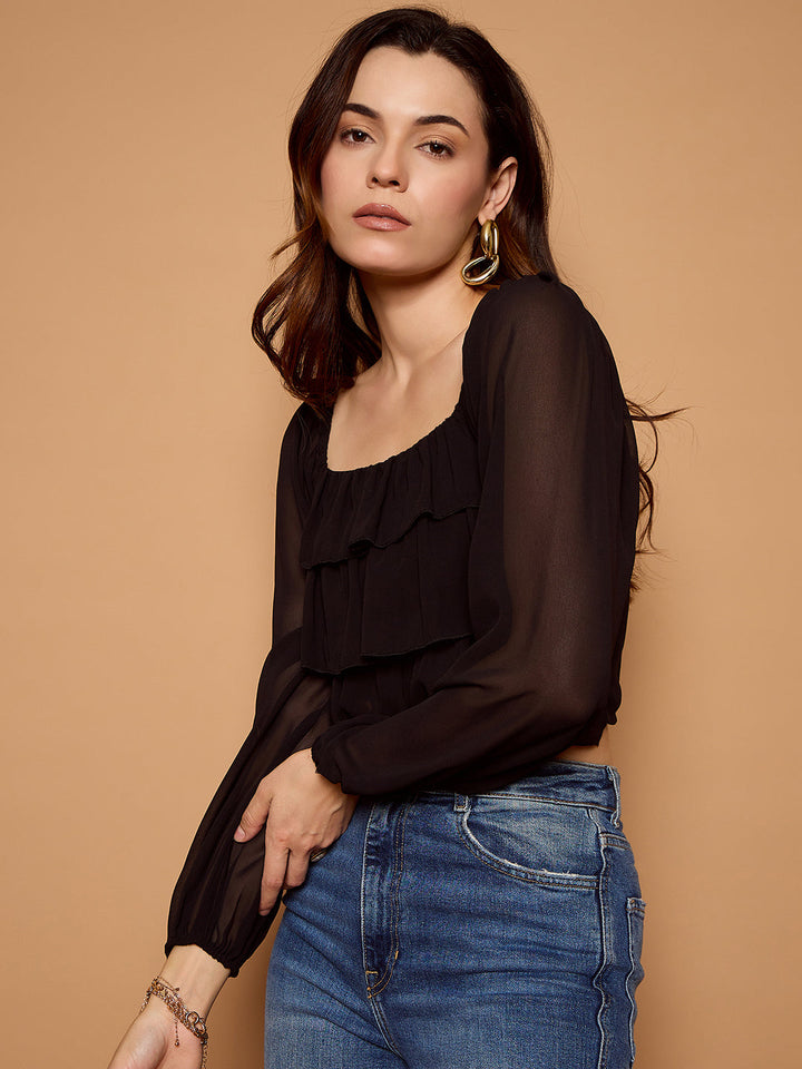 Ruffle Crop Top