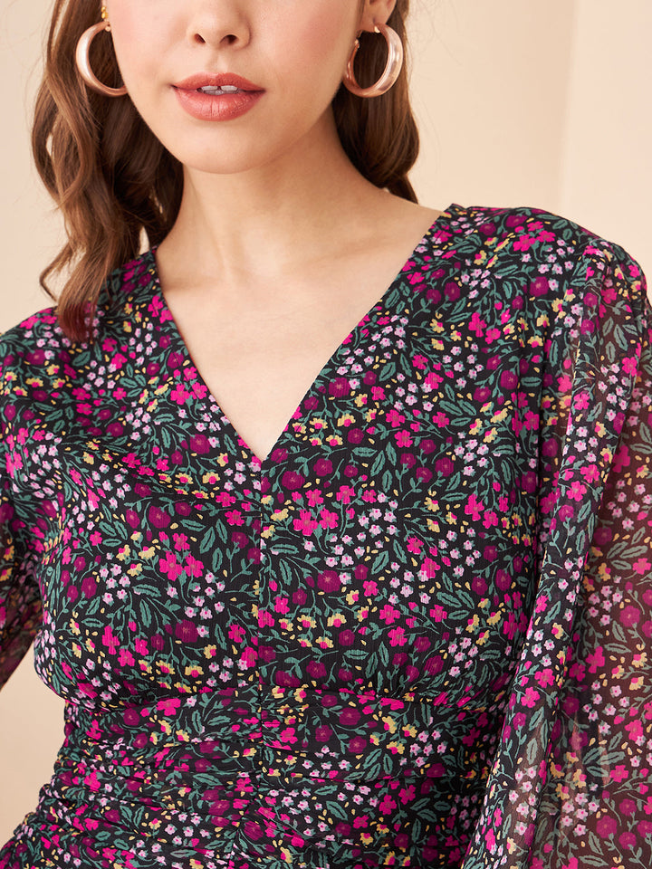 Ruched V-Neck Top