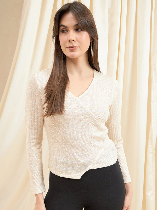 V-Neck Wrap Pullover