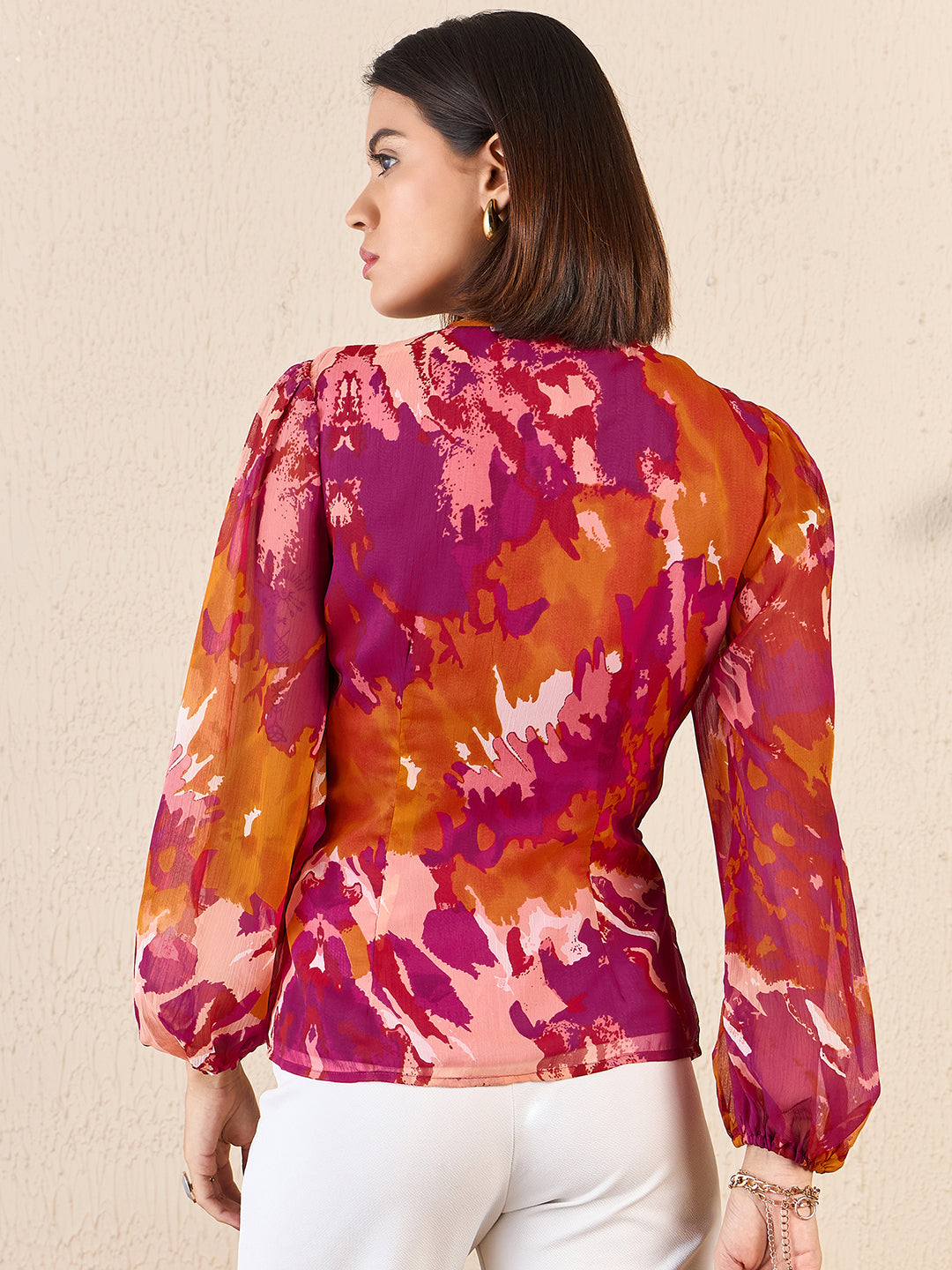 Twist Detail Long Sleeve Blouse