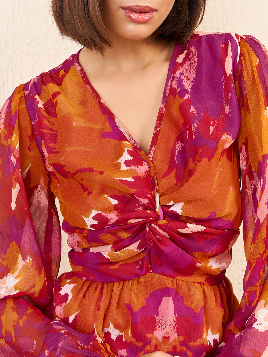 Twist Detail Long Sleeve Blouse