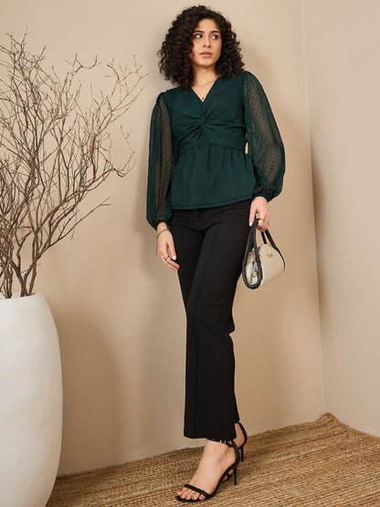 Twist Detail Long Sleeve Blouse