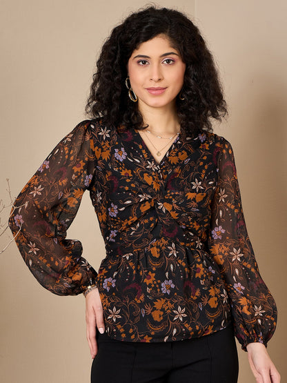 Twist Detail Long Sleeve Blouse