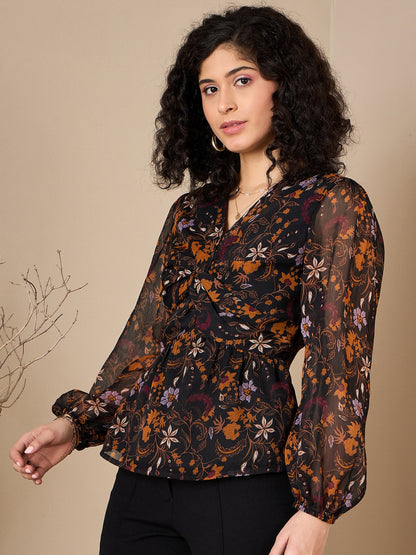 Twist Detail Long Sleeve Blouse