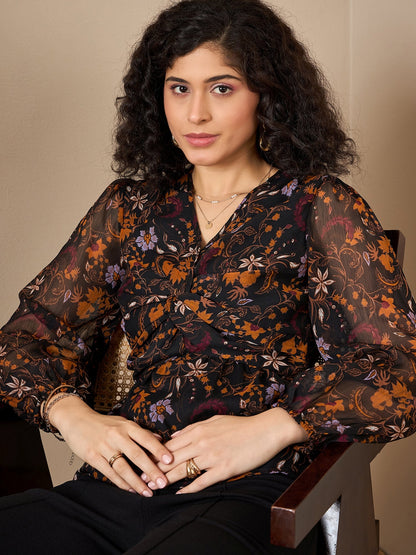 Twist Detail Long Sleeve Blouse