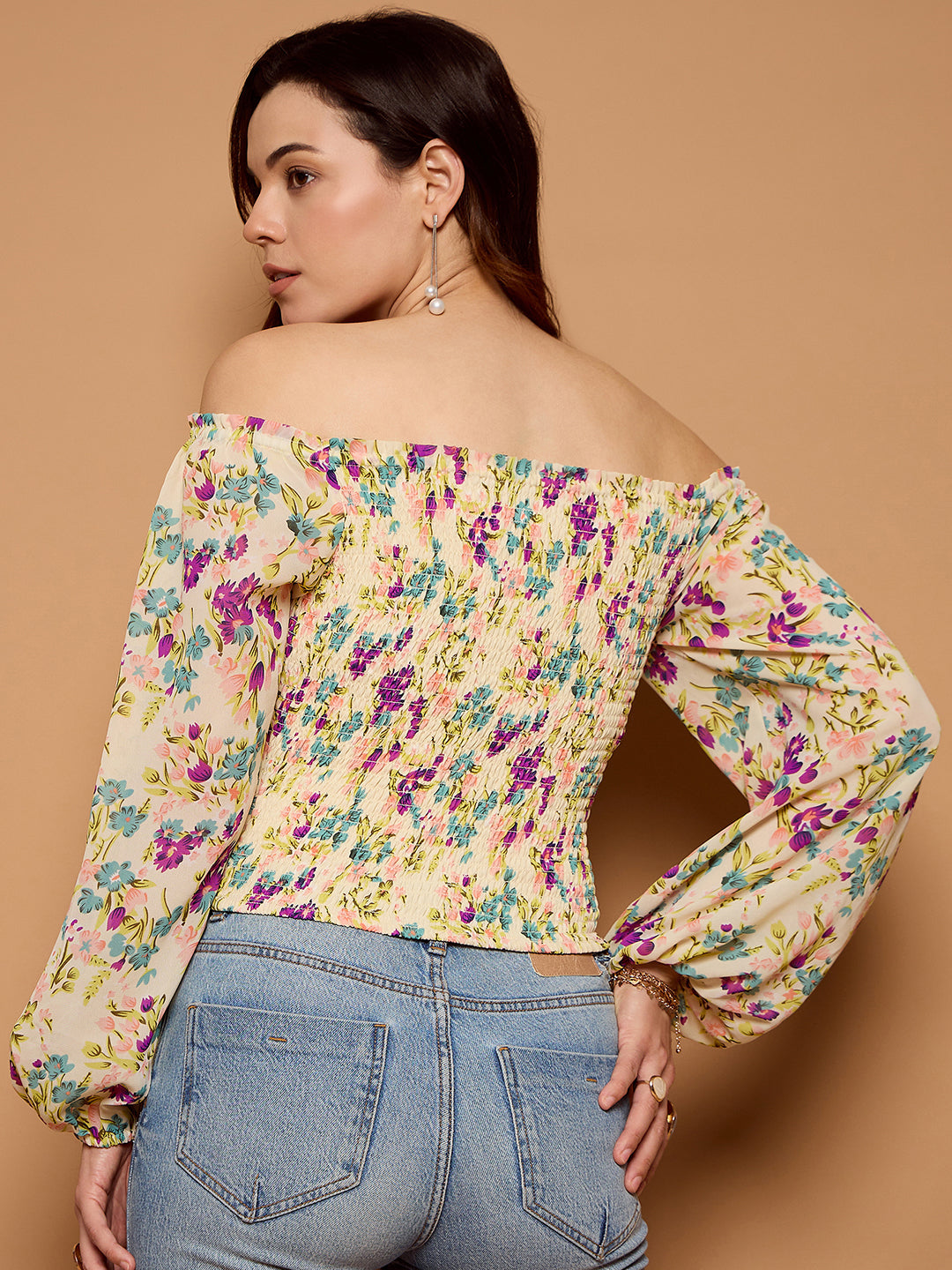 Off Shoulder Smoke Top