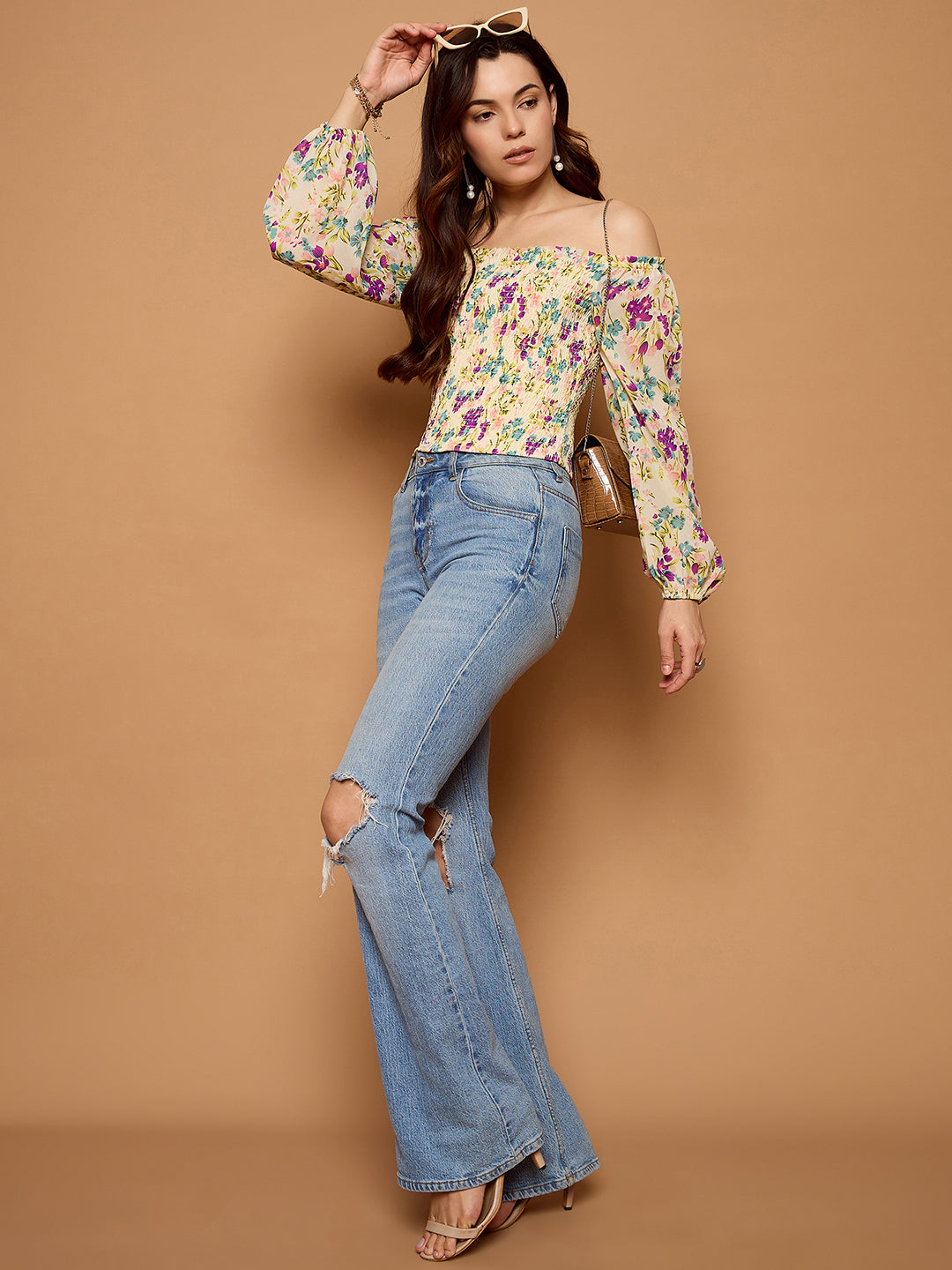 Off Shoulder Smoke Top