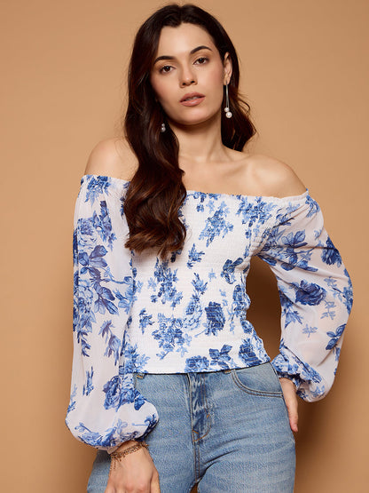 Off Shoulder Smoke Top