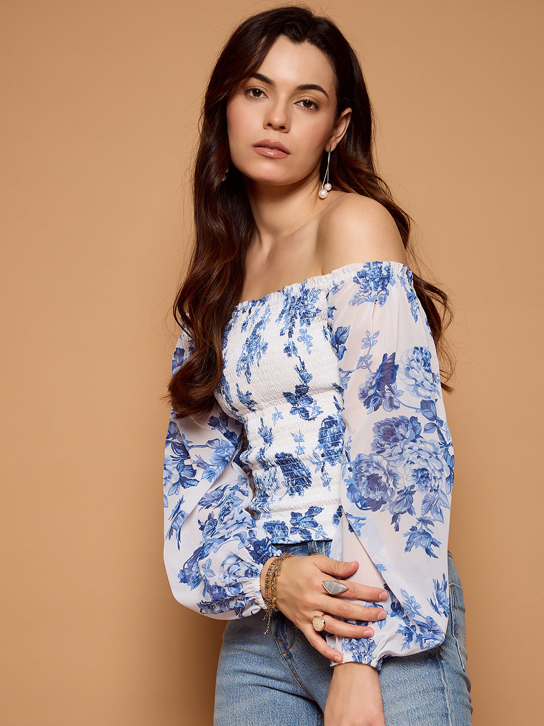 Off Shoulder Smoke Top