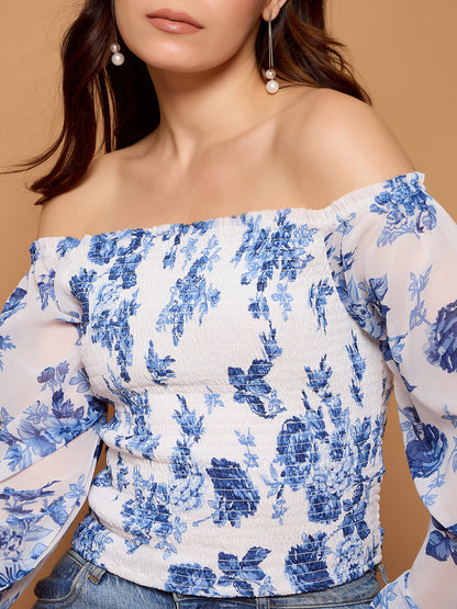 Off Shoulder Smoke Top