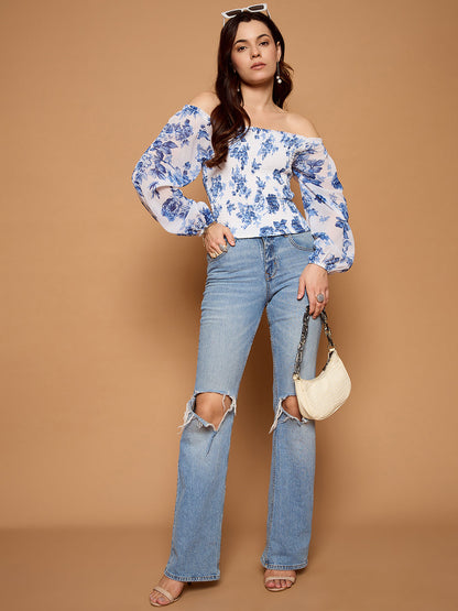 Off Shoulder Smoke Top