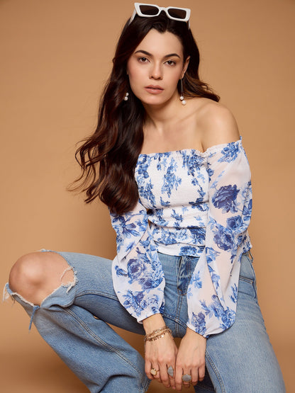Off Shoulder Smoke Top