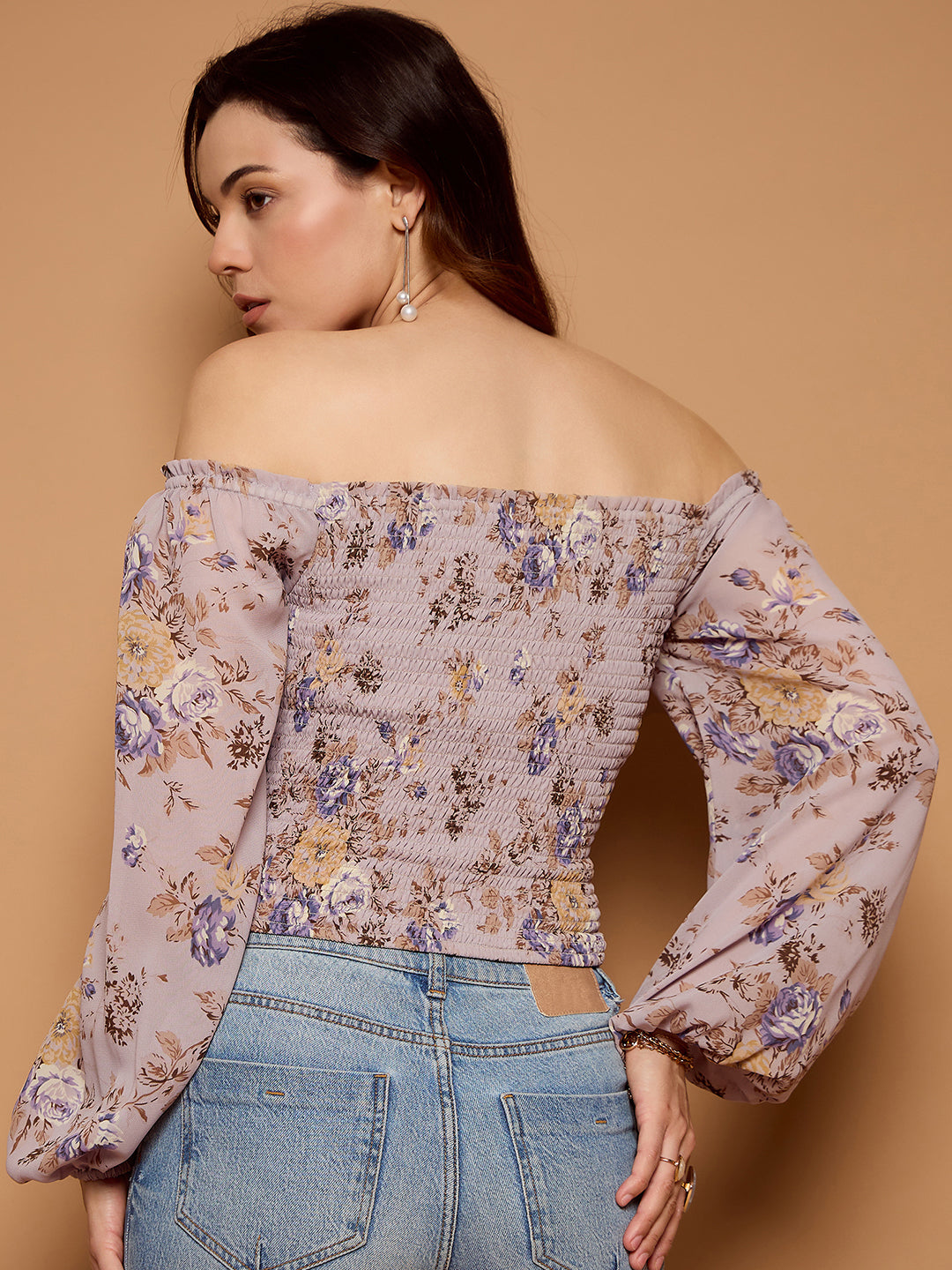 Off Shoulder Smoke Top