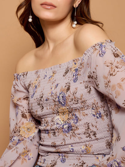 Off Shoulder Smoke Top