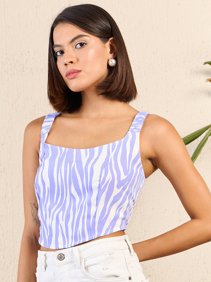 Ruched Strap Crop Top