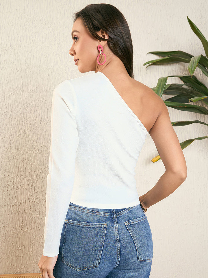 Cut-out One Shoulder Top