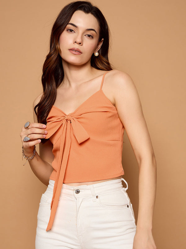 Front Tie Knot Crop Top