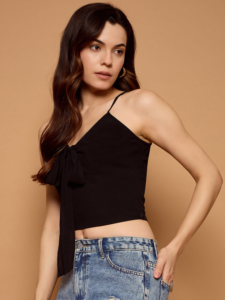 Front Tie Knot Crop Top
