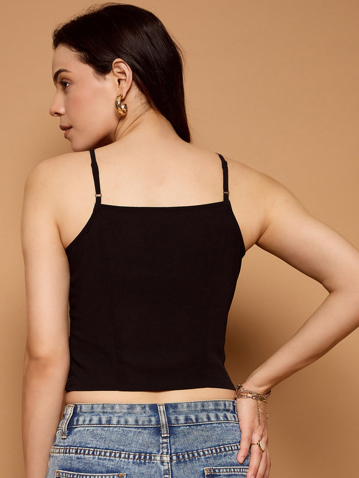 Front Tie Knot Crop Top