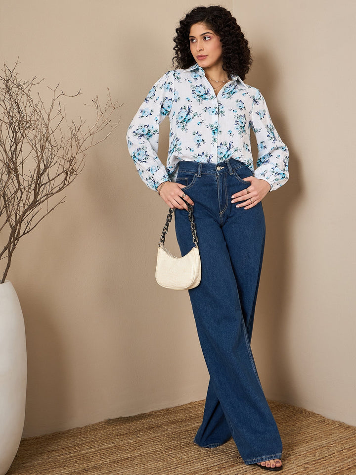 Floral Volume Up Sleeve Shirt