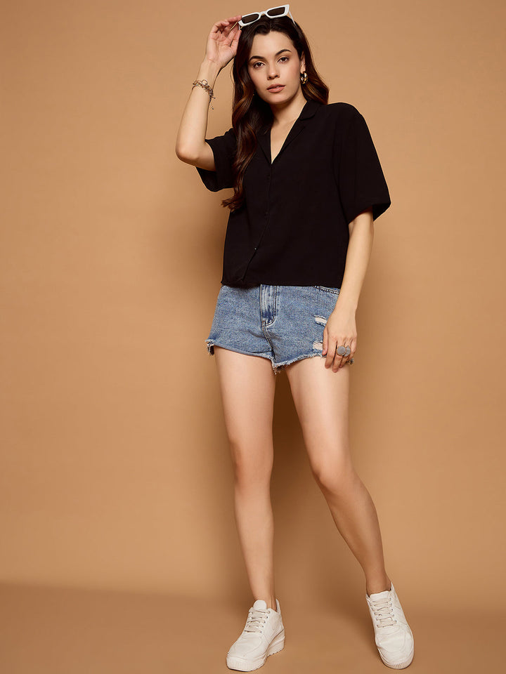 Solid Oversized Casual Shirt