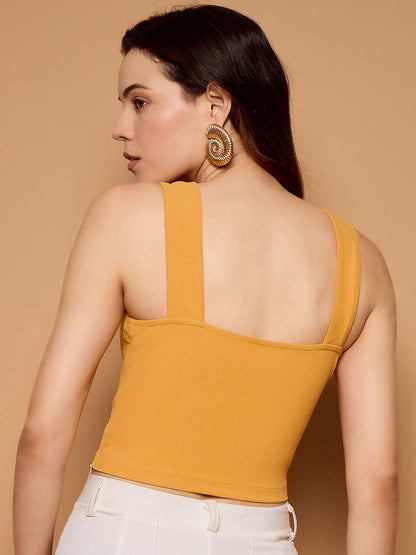 V-Cut Solid Tank Top