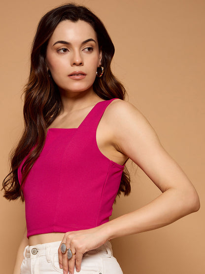 V-Cut Solid Tank Top