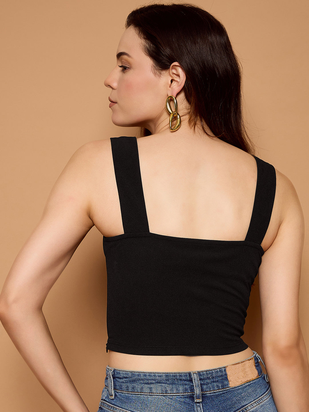 V-Cut Solid Tank Top