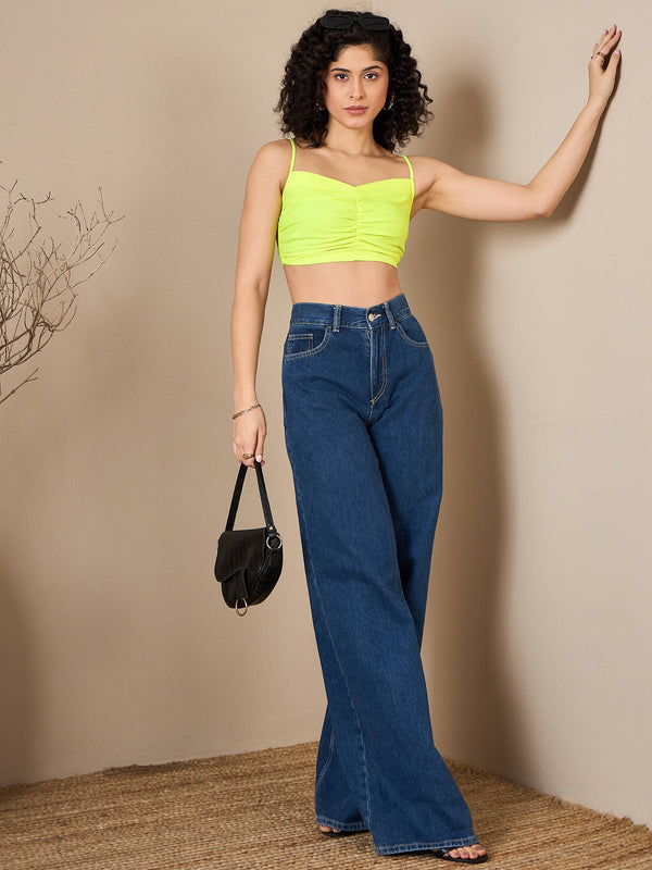 Spandex Ruched Bustier Top